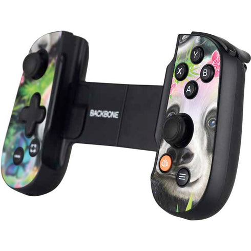 Rainbow Pandas with Butterflies by Sheena Pike Backbone One for iPhone Game Controller Skin